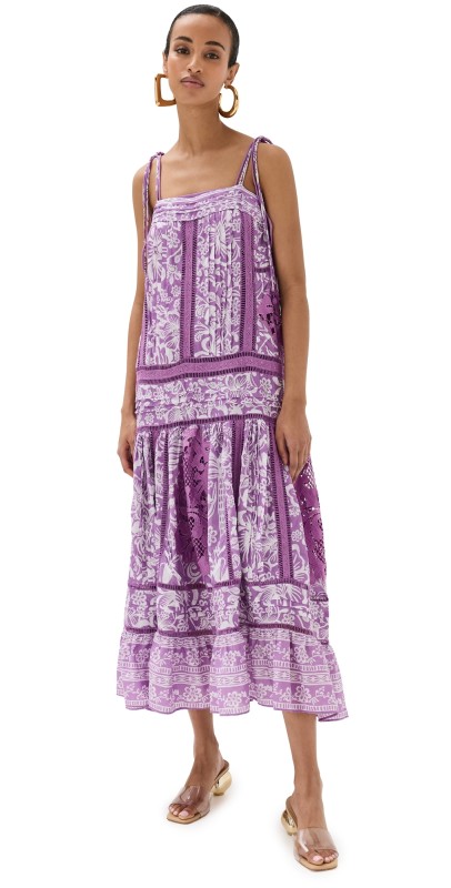 FARM Rio Sweet Garden Sleeveless Maxi Dress Sweet Garden Lilac
