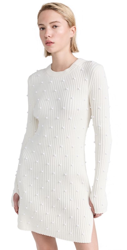 Helmut Lang Emb Dress Ivory