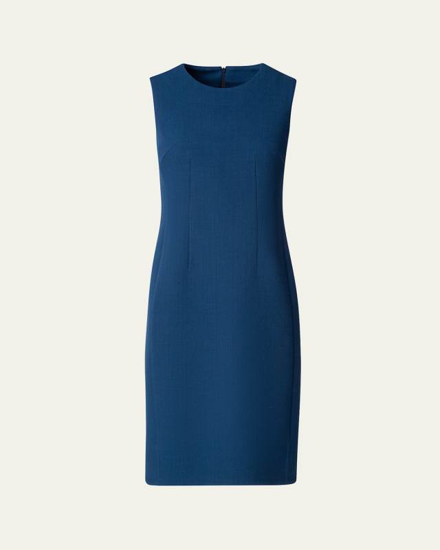 Sleeveless Sheath Wool Dress