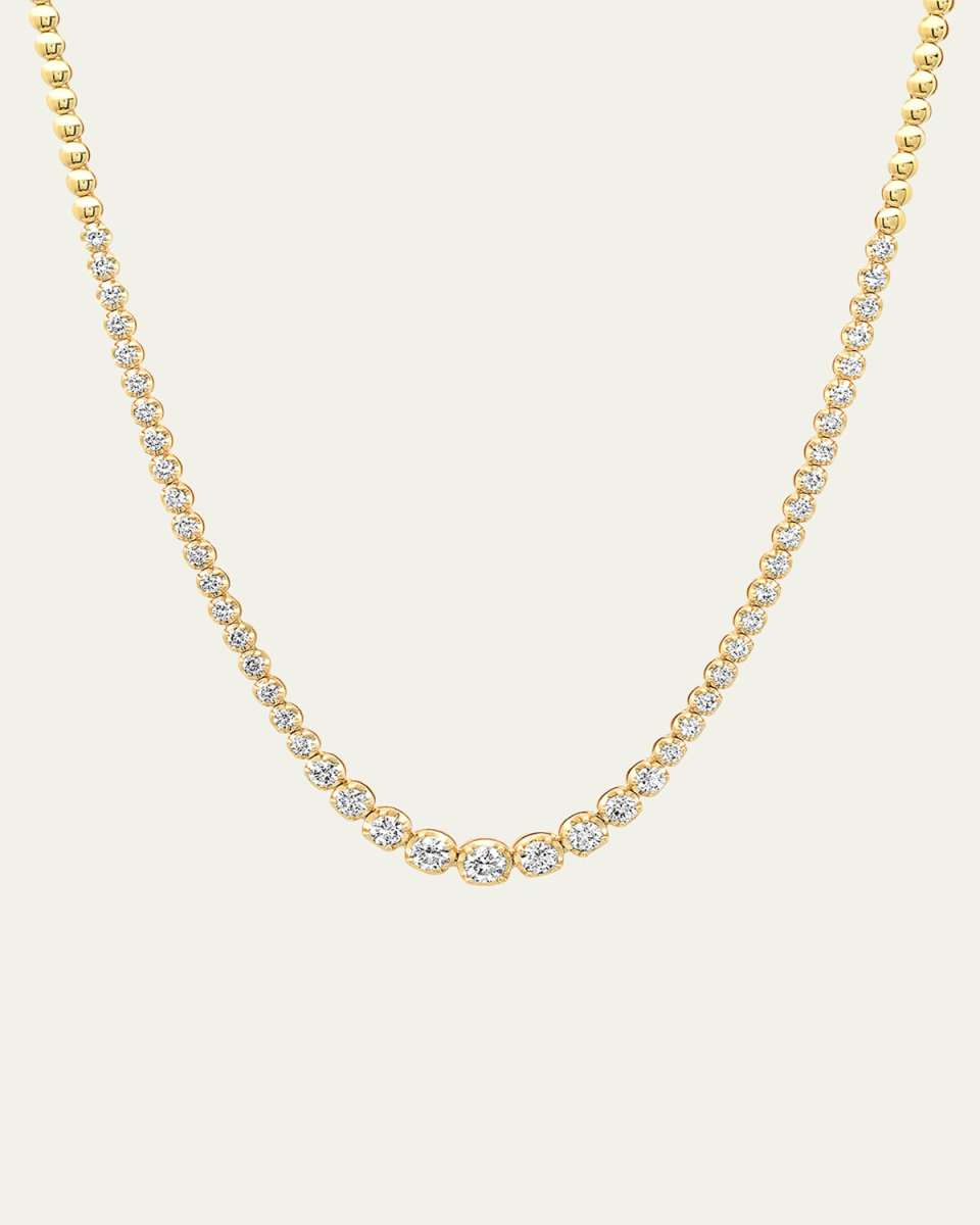 18k Graduated Diamond Tennis Necklace