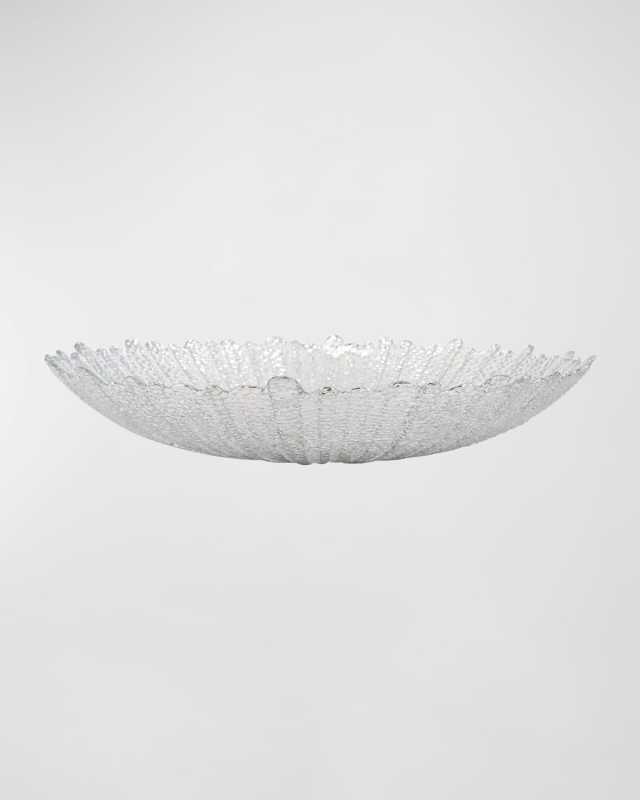Rufolo Glass Platinum Large Serving Bowl