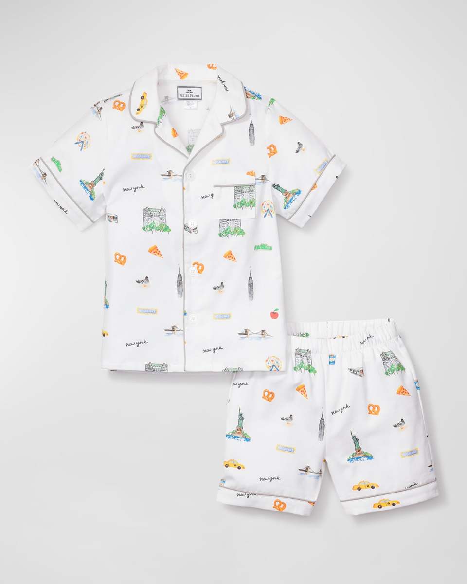 Kid's New York! New York! Classic Two-Piece Pajama Set, Size 6M-14