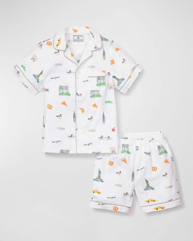Kid's New York! New York! Classic Two-Piece Pajama Set, Size 6M-14