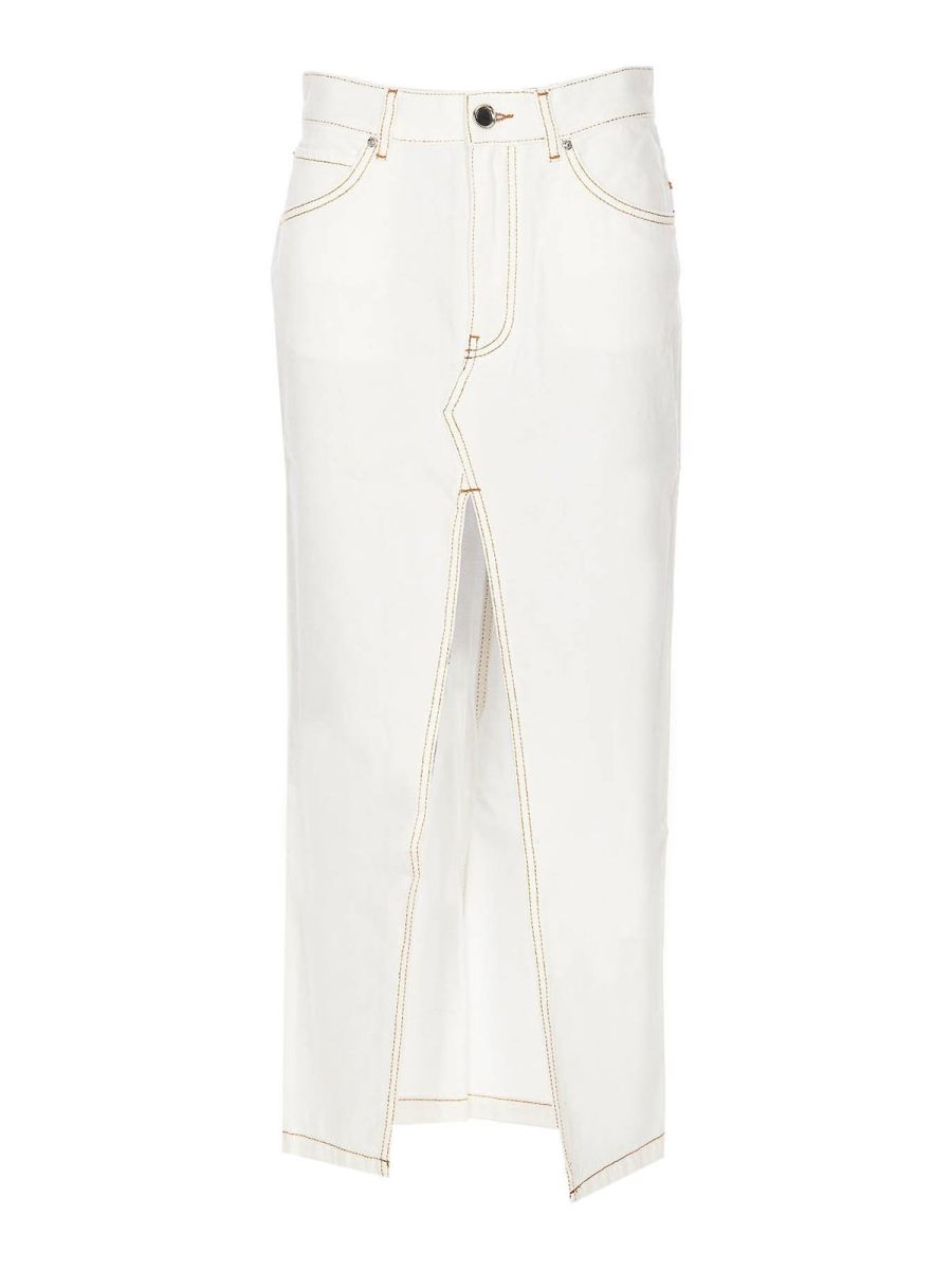 Pinko Jupe Longue - Blanc