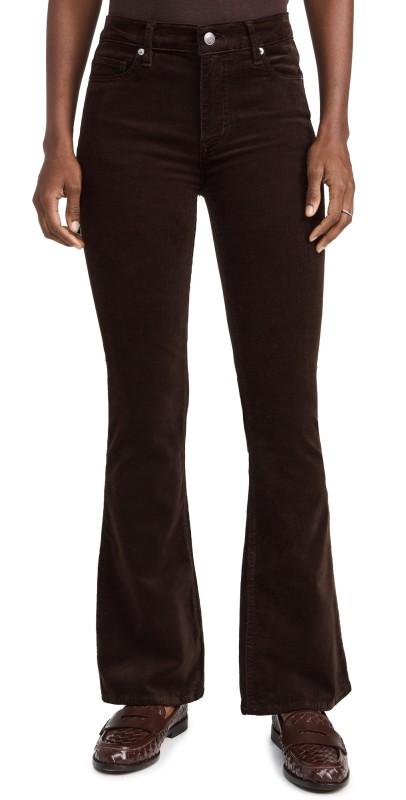 FRAME Le Easy Flare Corduroy Pants Espresso