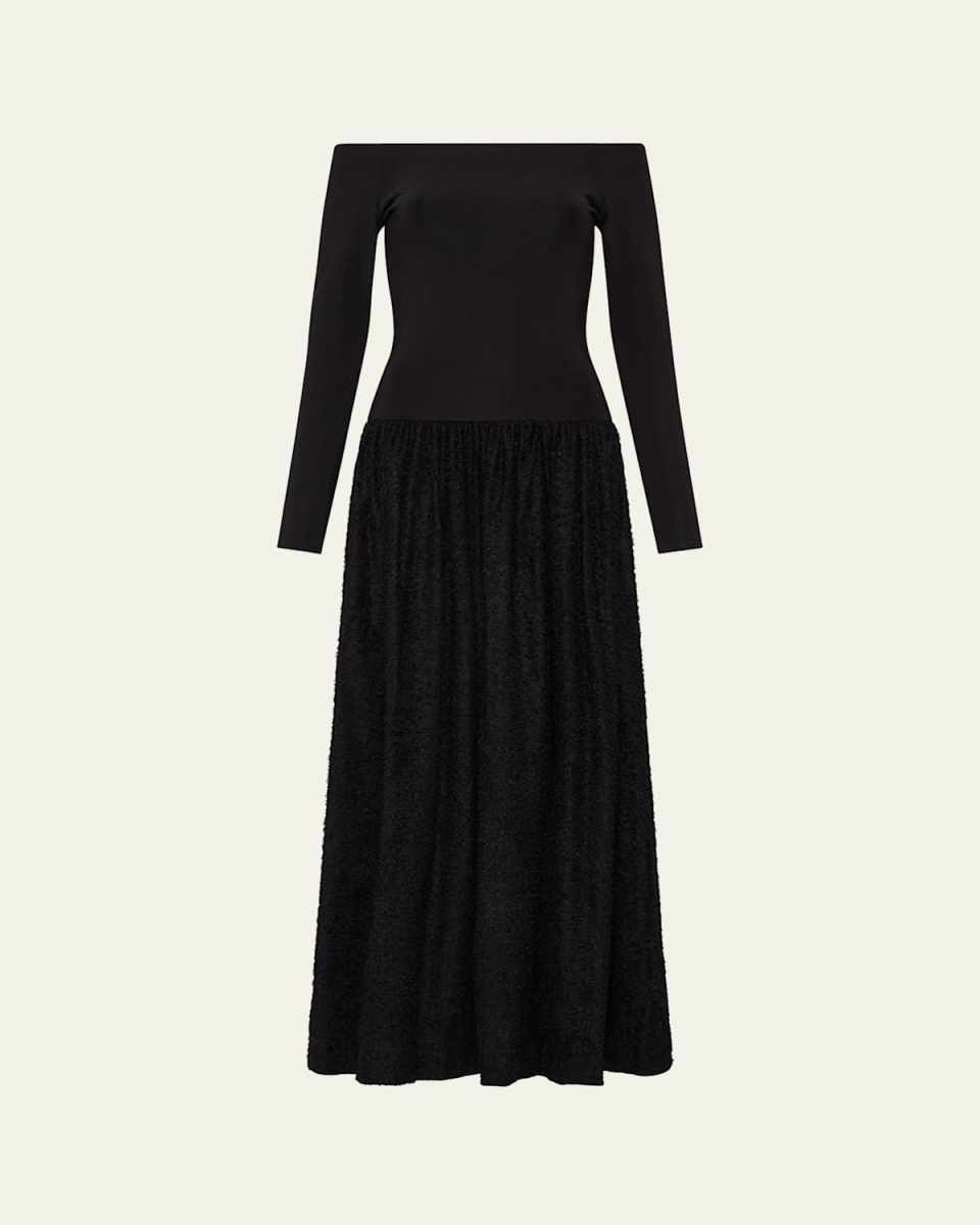 Versa Off-Shoulder A-Line Maxi Dress