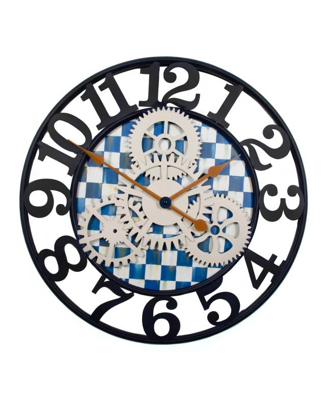 Royal Check Small Farmhouse Wall Clock