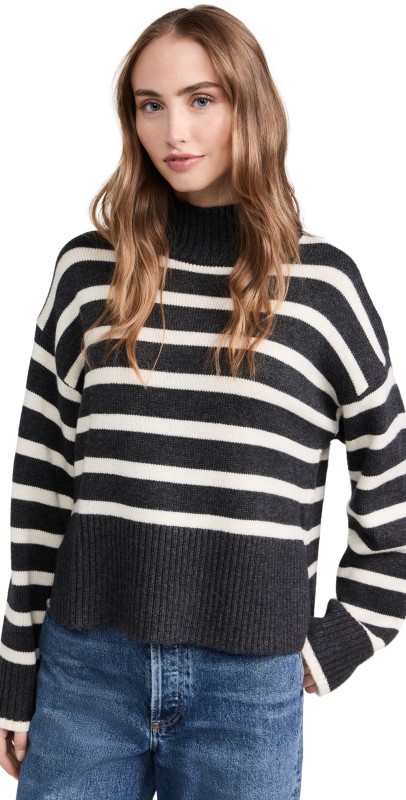 ASTR the Label Sophea Sweater Charcoal Cream