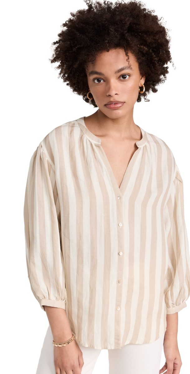 Velvet Gabby Top Khaki