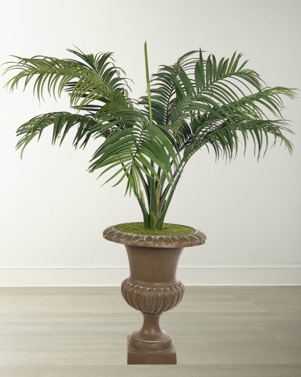 Coconut Palm 92" Faux Tree in Fiberglass Urn Planter
