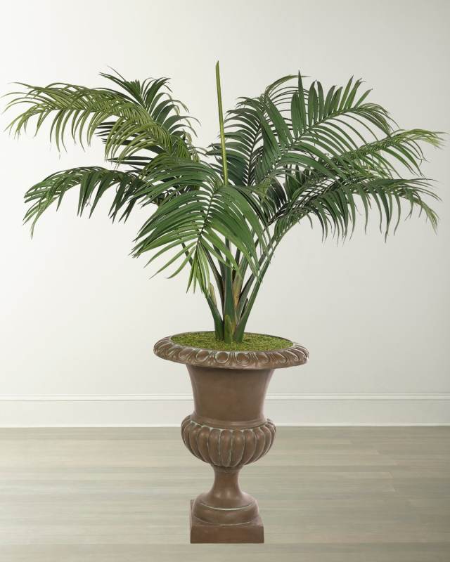 Coconut Palm 92" Faux Tree in Fiberglass Urn Planter