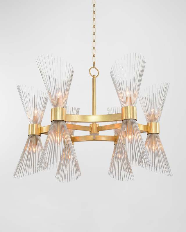 Bonheur 38" Round 12-Light Chandelier