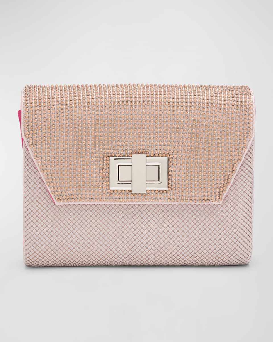Mesh Crystal Evening Clutch Bag