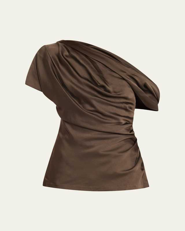 Phoebe Draped One-Shoulder Top