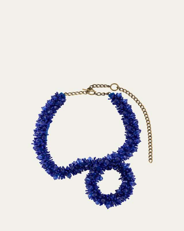 Beaded Brass Necklace