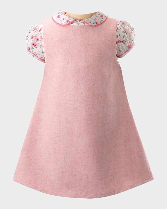 Girl's Tweed Pinafore Dress & Top Set, Size 2-14