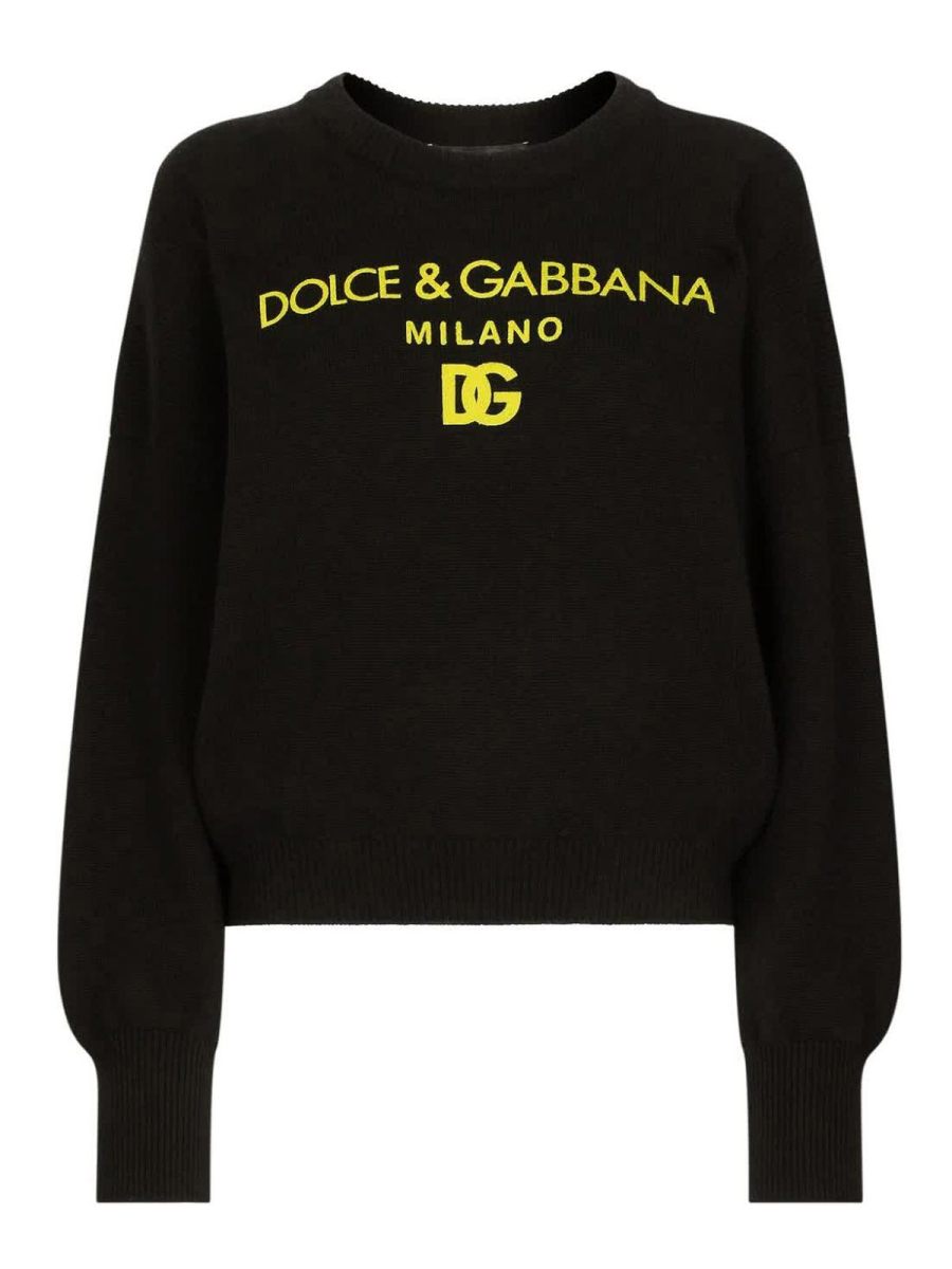 Dolce & Gabbana Pull Col Rond - Noir