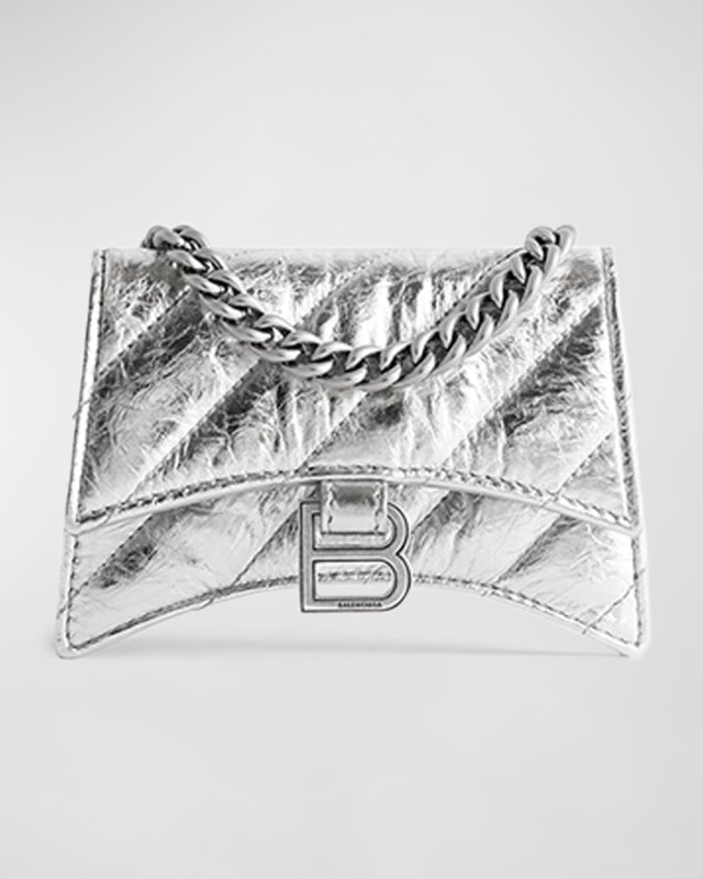 Crush Mini Metallic Quilted Chain Bag