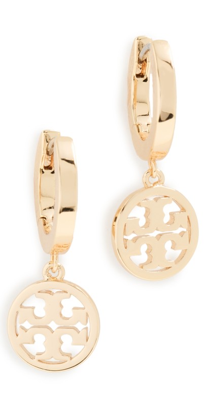 Tory Burch Miller Huggie Hoop Earrings Tory Gold