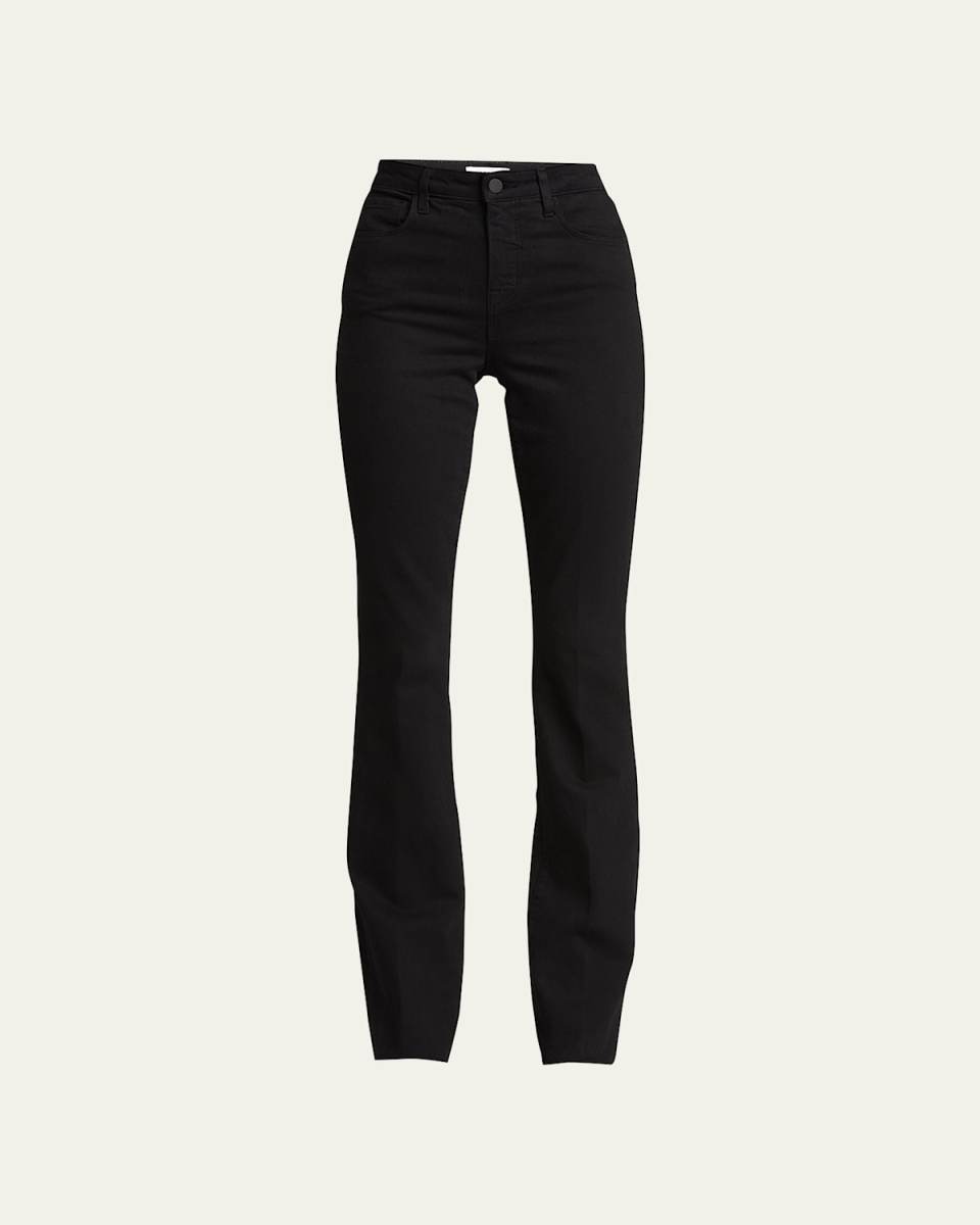 Ruth High-Rise Straight Jeans w/ Raw Hem