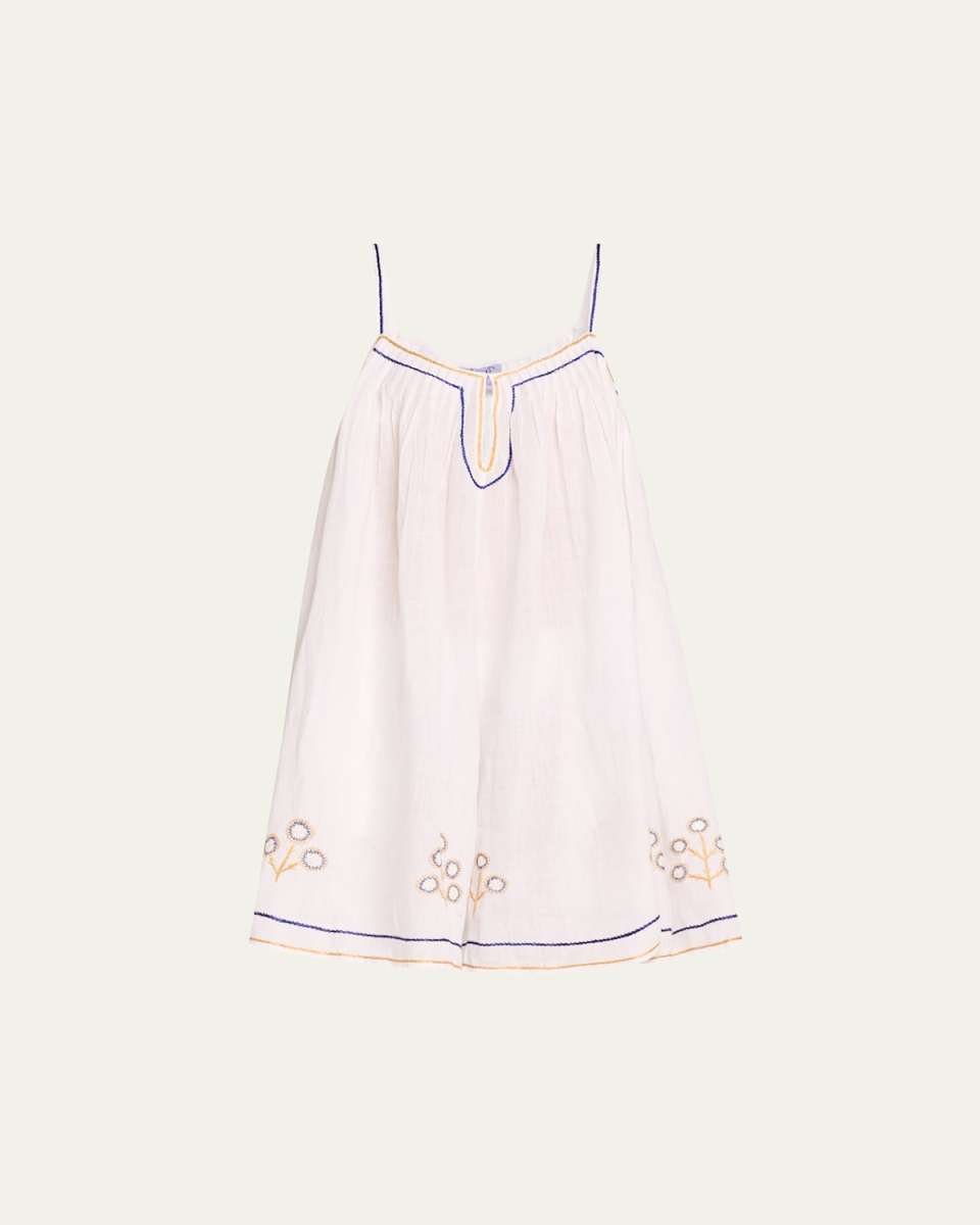 Zenobia Embroidered Mini Dress