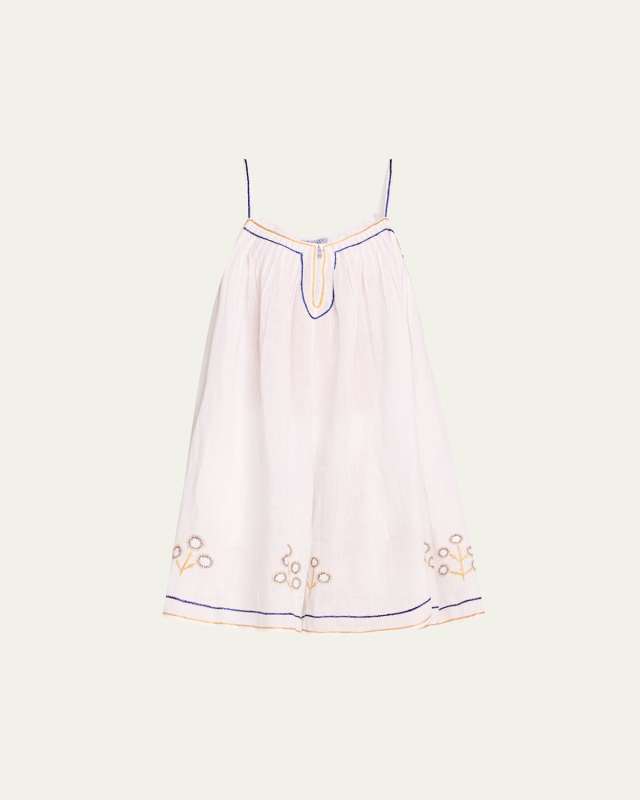 Zenobia Embroidered Mini Dress