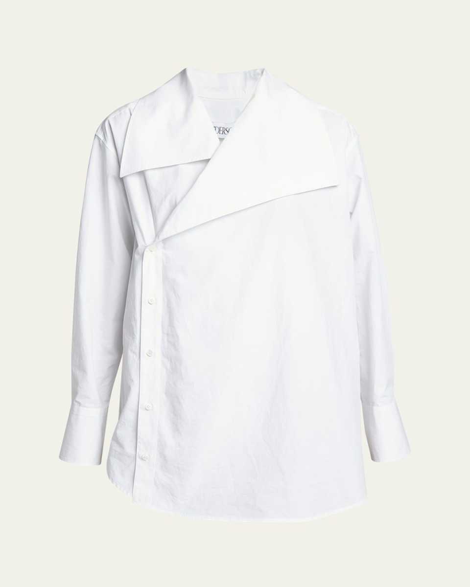 Oversized Collar Button Down Shirt