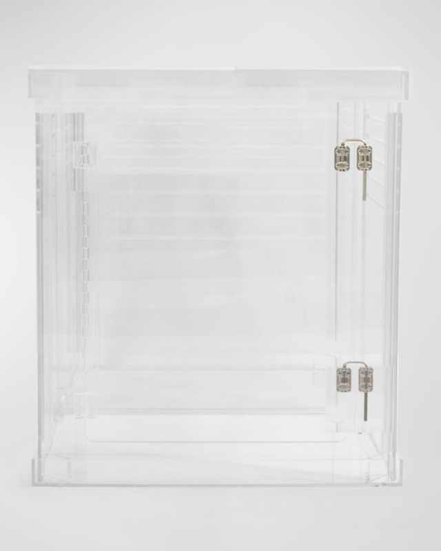 Medium Clear View Pet Crate with Silver Latches
