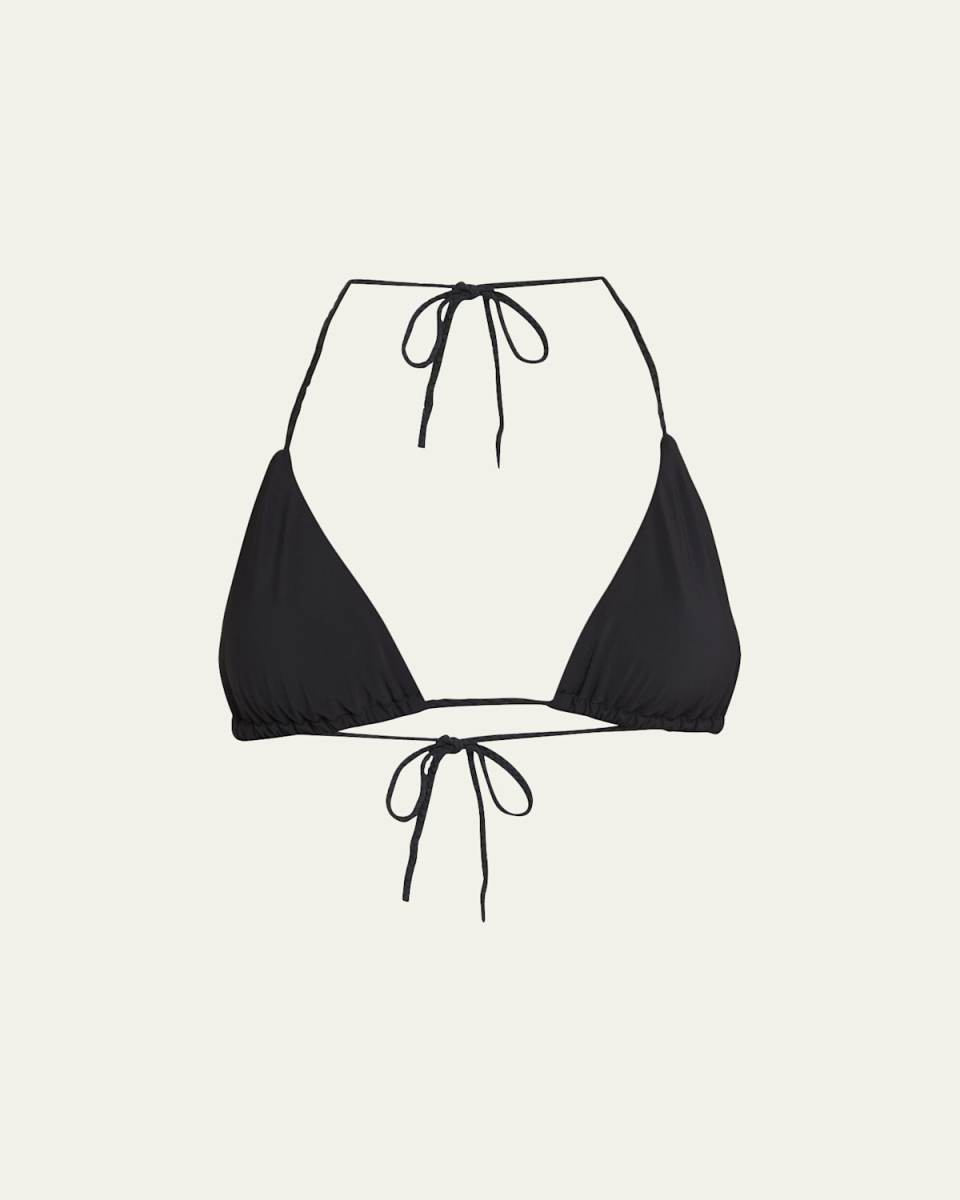 Braid-Tie Triangle Bikini Top