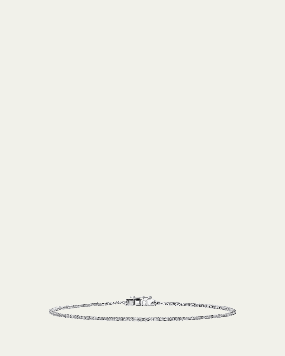 Skinny Diamond Tennis Bracelet, 7"L