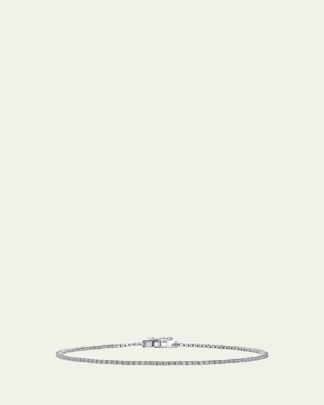 Skinny Diamond Tennis Bracelet, 7"L