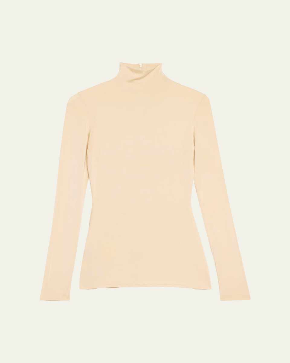 Noor Turtleneck Stretch-Knit Top