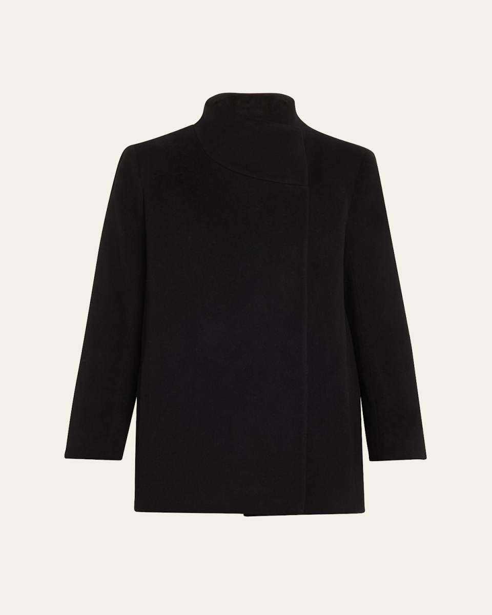 Byren Stand Collar Wool Coat