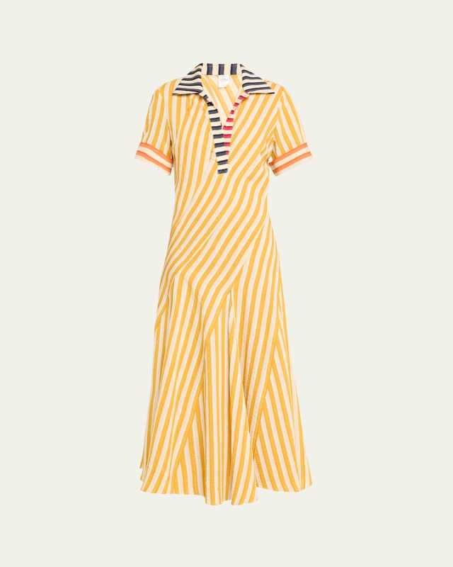 Plot Twist Multi-Striped Polo Dress