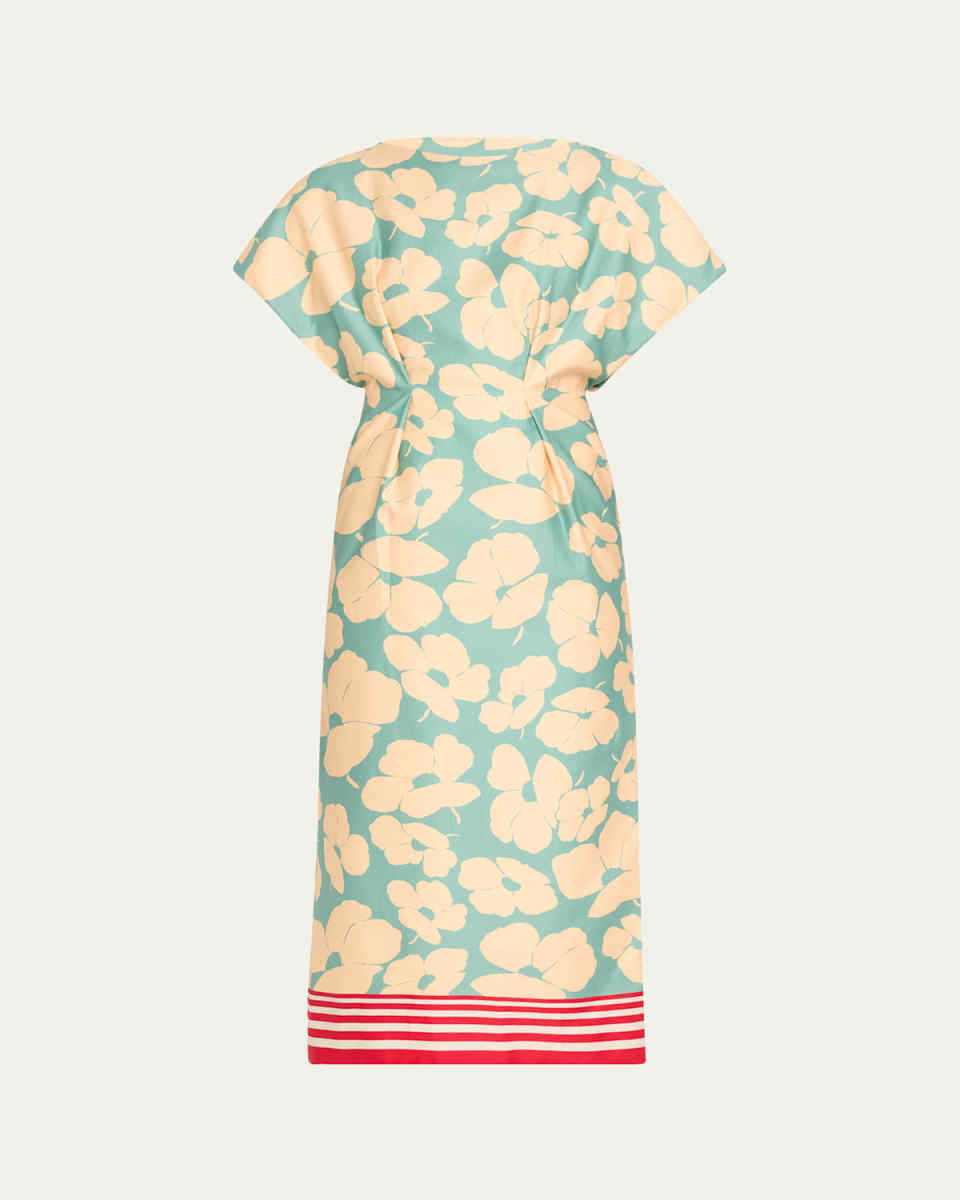 Dezos Floral-Print Midi Dress