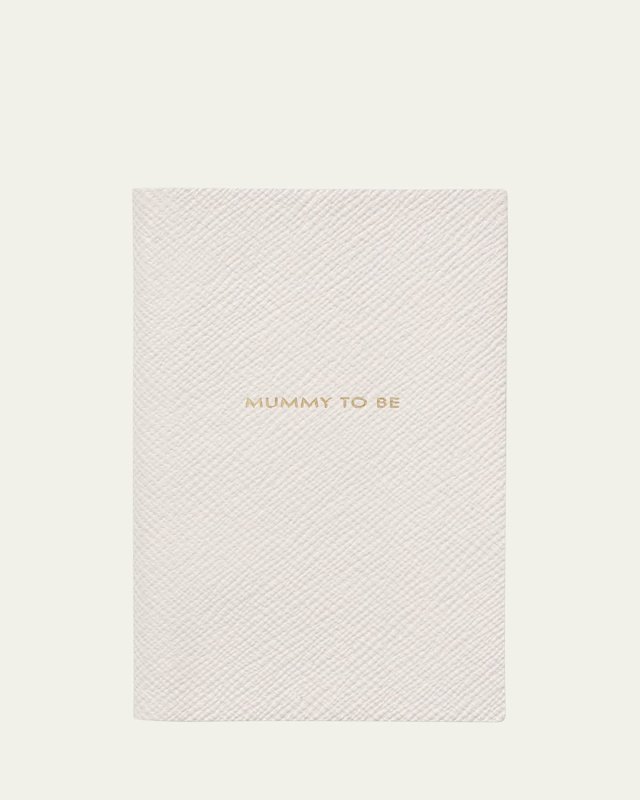 Mummy To Be Chalk Panama Leather Notebook