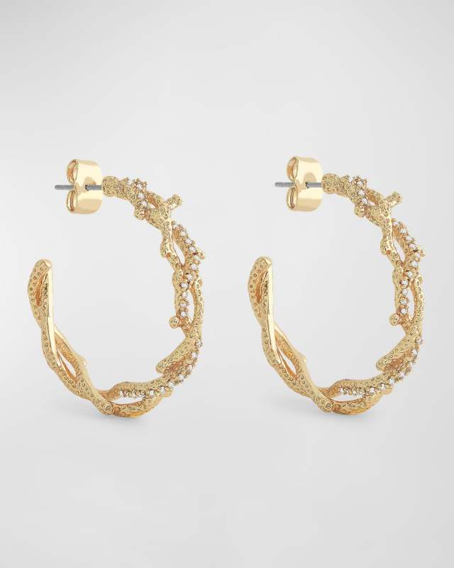 Coral Hoop Earrings