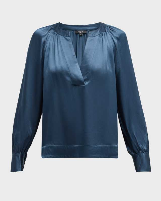 Wynna V-Neck Satin Blous
