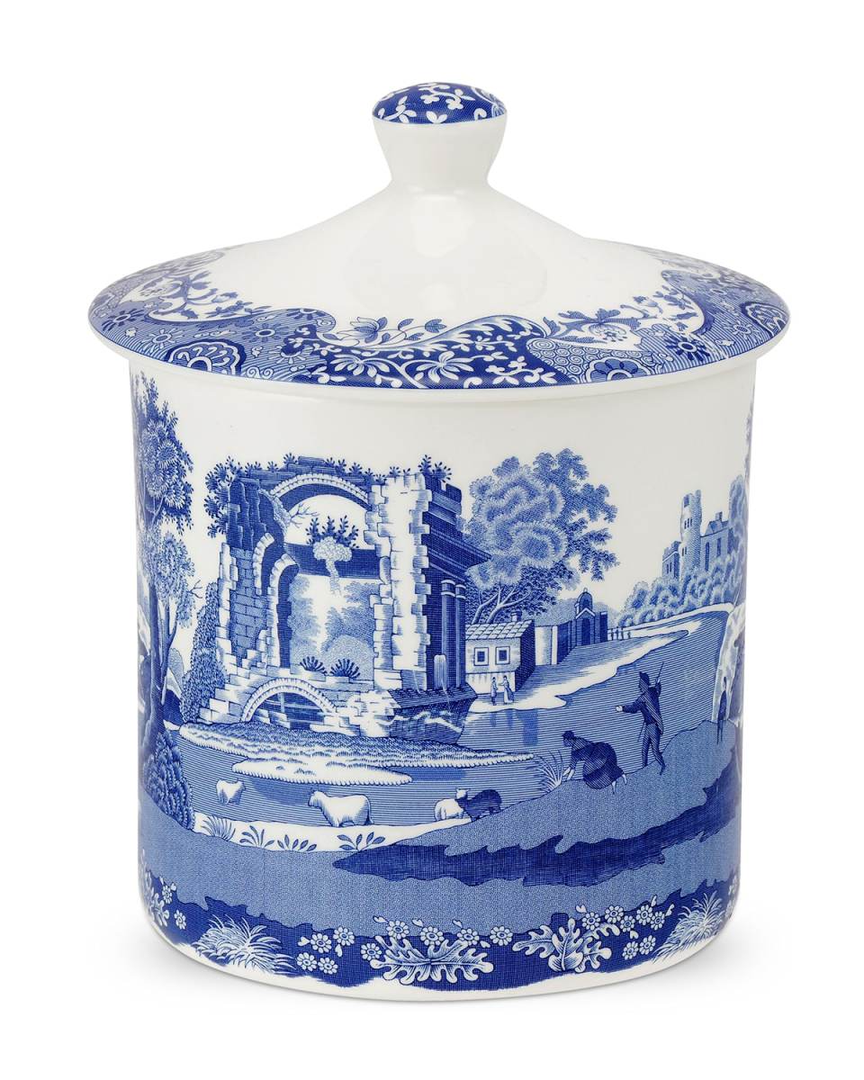 Blue Italian Storage Jar
