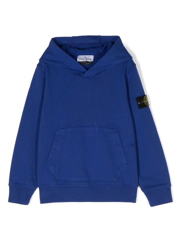 Compass-badge cotton hoodie