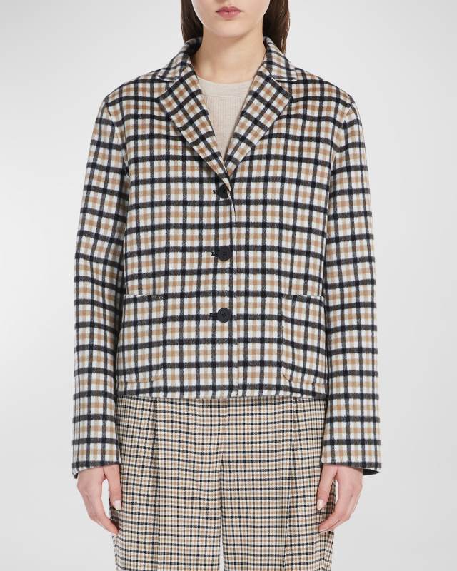 Gerona Check-Print Wool Jacket