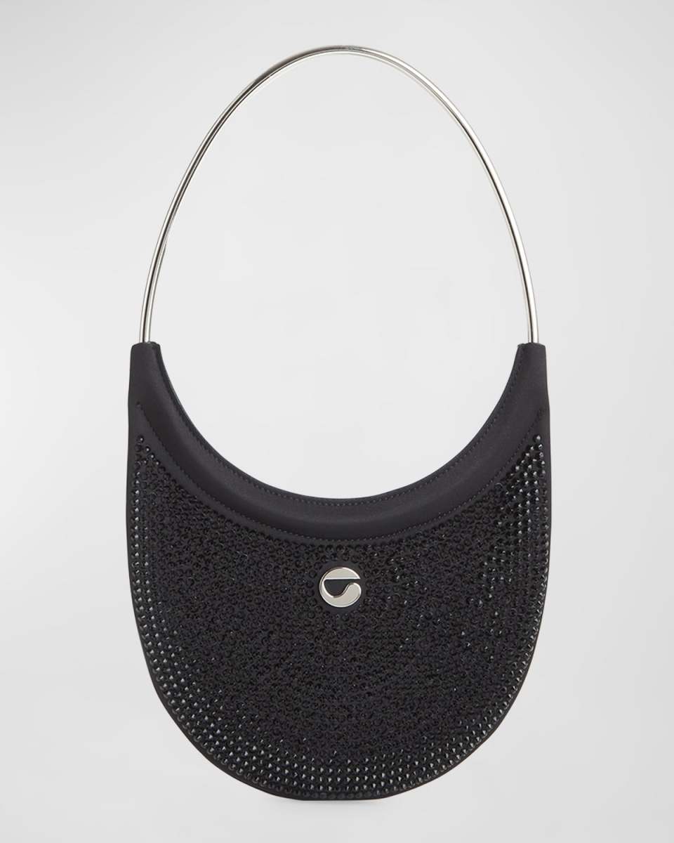 Swipe Crystal-Embellish Ring Top-Handle Bag