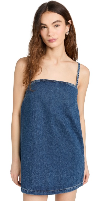 Reformation Stella Denim Mini Dress Lanier