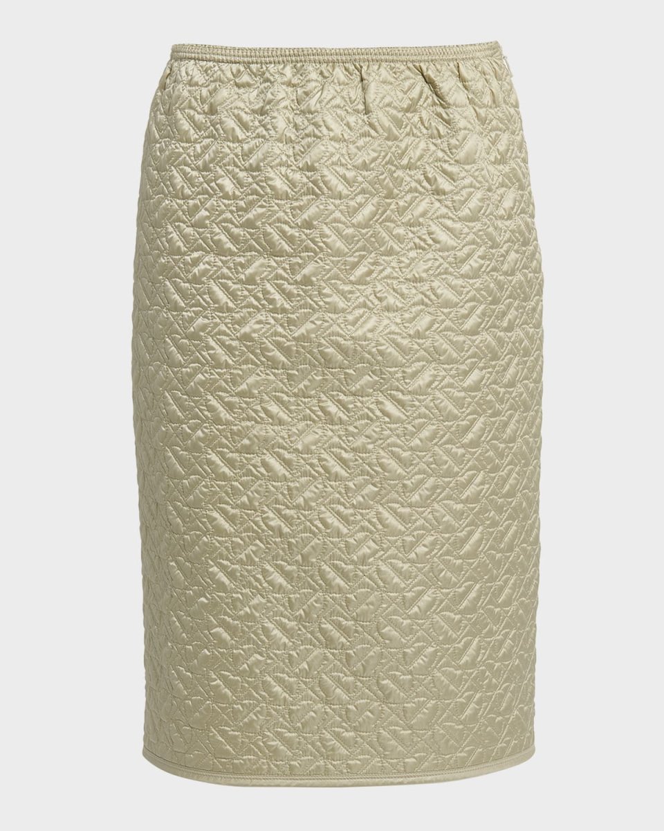 Quilted Knee-Length Skirt