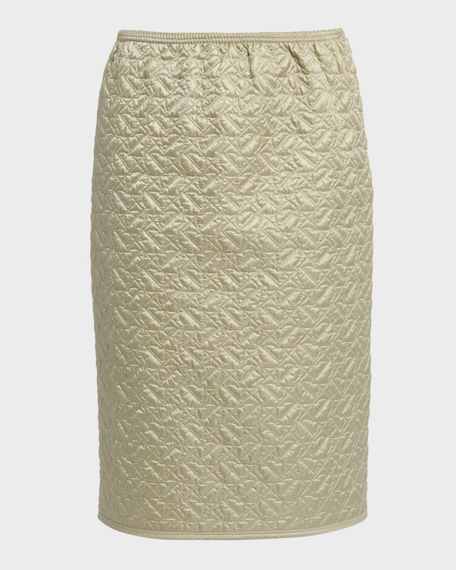 Quilted Knee-Length Skirt