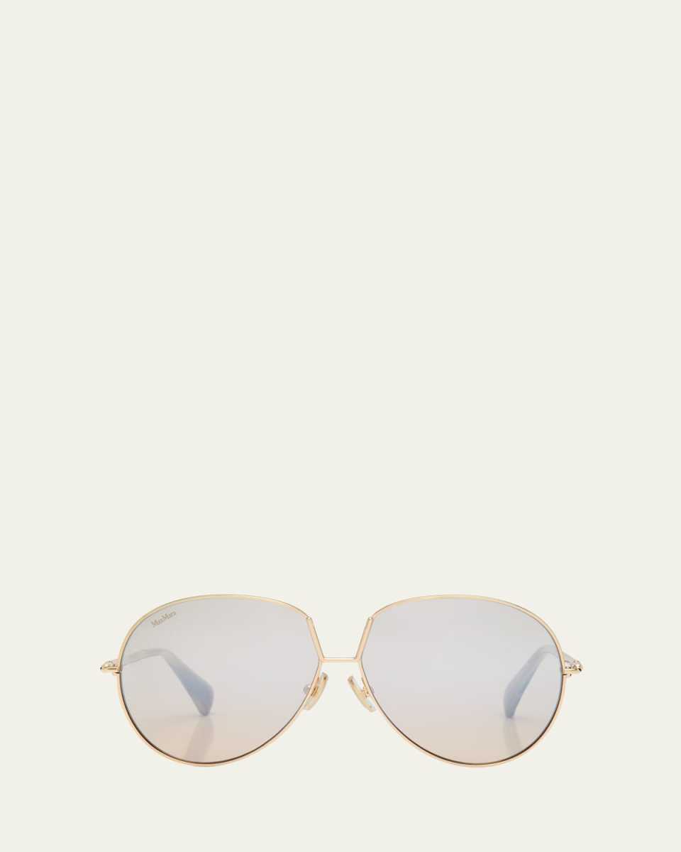 Design 8 Mirrored Metal Aviator Sunglasses