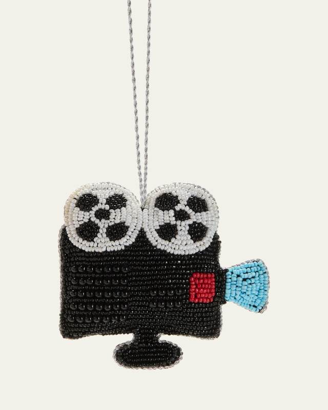 Film Camera Beaded Christmas Ornament