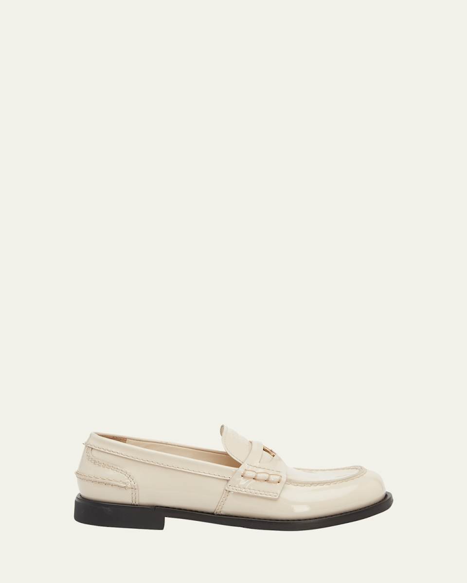 Patent Leather Coin Penny Loafers