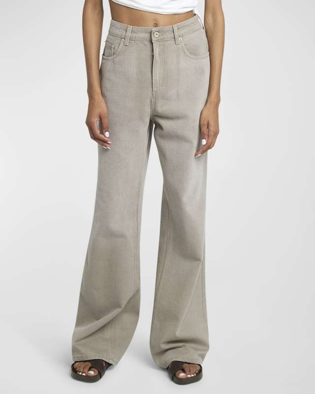 x Paula Ibiza Mid-Rise Relaxed Bootleg Jeans