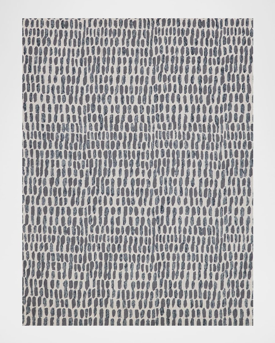Ink Blot Hand-Tufted Black & Gray Rug, 9' x 12'